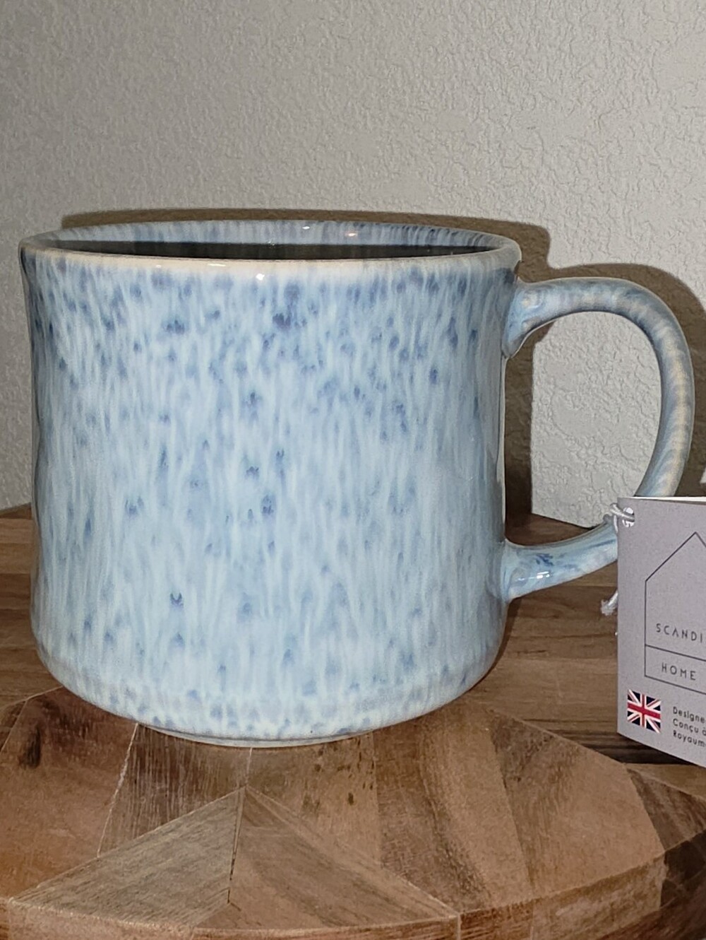 Scandi Home Light Blue Speckled Ceramic Mug, 20 Oz